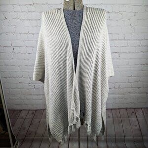 American Eagle Light Gray Knit Cardigan Wrap